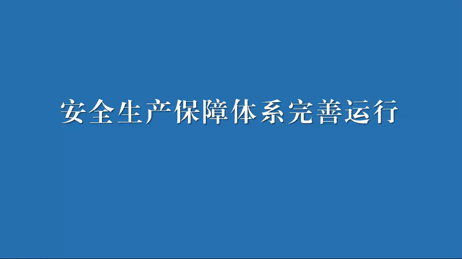 二、安全生产保障体系完善运行